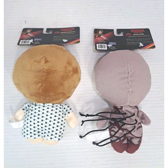 NEW Lot 2 Stranger Things Dog Toys Plush Eleven 11 Squeaker Vecna 8.5" Chuckler - Picture 2 of 2